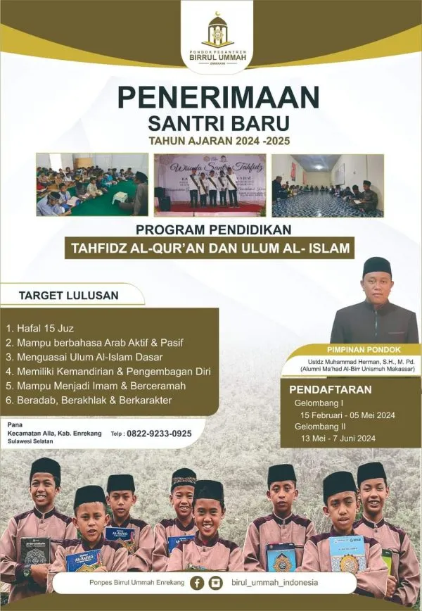 Alumni Ma'had Al-Birr Mendirikan Pondok Pesantren